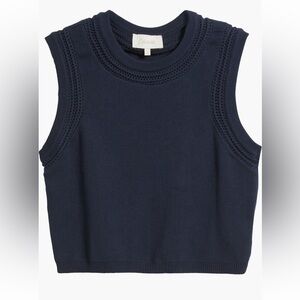 Cleobella Jade Open Stitch Cropped Sweater Tank NWT